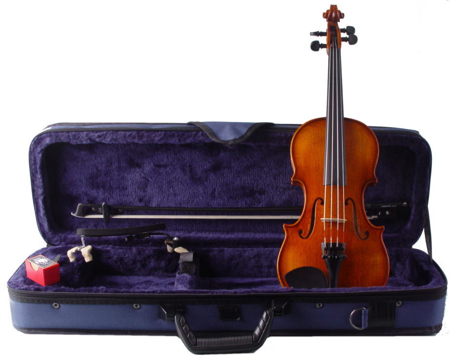 Violine W Mahr im Set mit Etui Bogen Schulterstütze 1/8 Größe