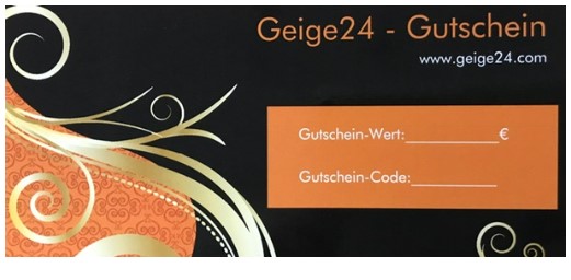 Geige24 Gutschein Geschenkidee Geschenkgutschein 25 bis 250 Euro