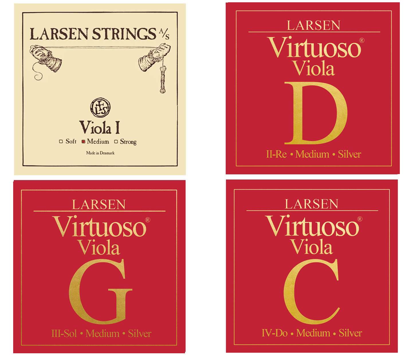 Larsen Virtuoso Viola Satz mit A Schlinge